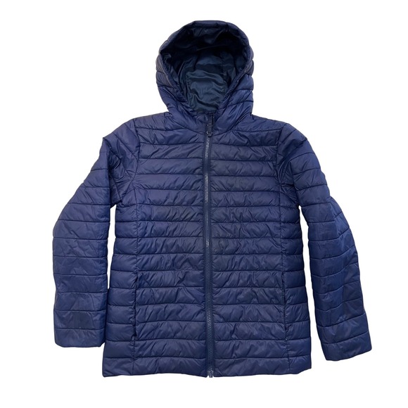 Lands' End Other - Lands End Kids Navy Blue Primaloft‎ Packable Puffer Jacket Hooded Large 10-12